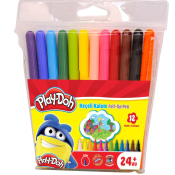 PLAY-DOH KE005 12 RENK KEÇELİ KALEM 2 ML. PVC