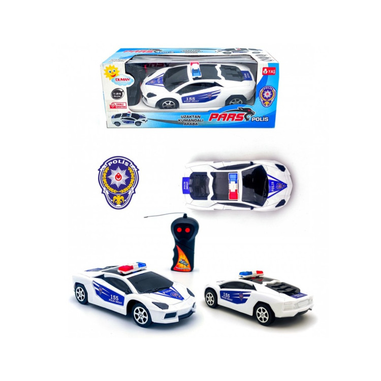 KUT.PİLLİ U/K İLERİ-GERİ PARS POLİS ARABASI  17CM
