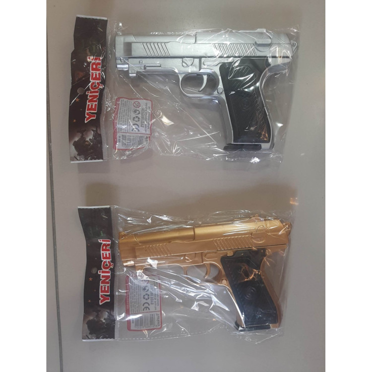 PVCDE RENKLİ BONCUKLU TABANCA 20CM