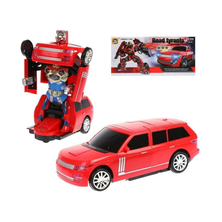 KUT.PİLLİ SESLİ OTO -ROBOT JEEP 20CM