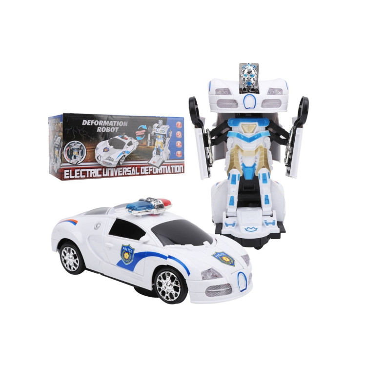 KUT.PİLLİ SESLİ OTO- ROBOT DÖNÜŞEBİLEN POLİS ARABASI