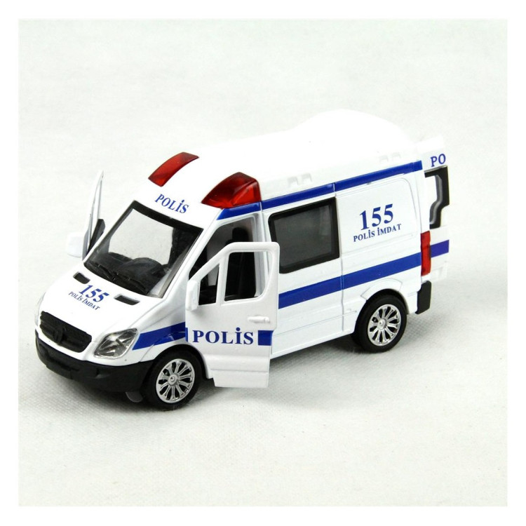 METAL ÇEKBIRAK SESLİ IŞIKLI POLİS 15CM
