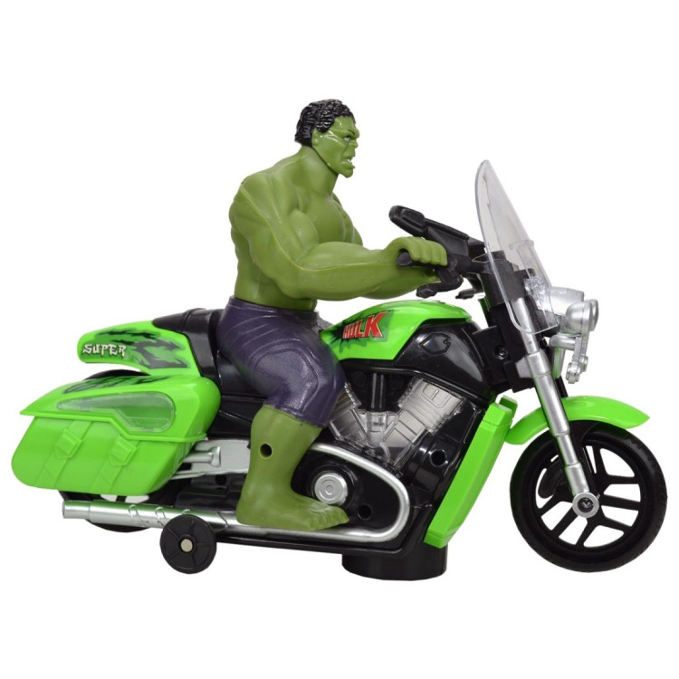 KUT.PİLLİ HULK MOTOR SESLİ IŞIKLI ÇARP-DÖN 20CM