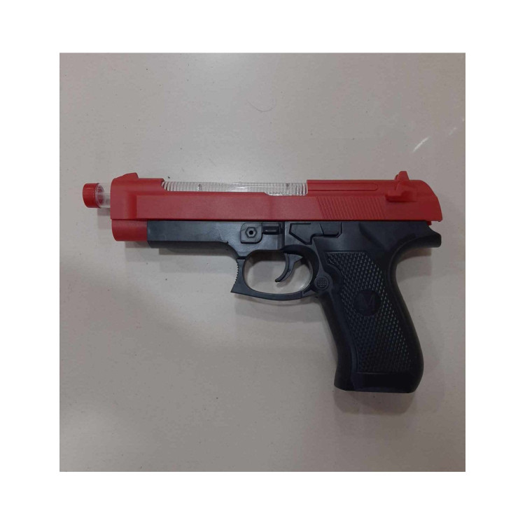 PVCDE PİLLİ SESLİ IŞIKLI TABANCA ÜSTÜ HAREKETLİ 20CM