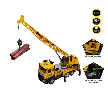 KUT.METAL Çek Bırak Işıklı ve Sesli VİNÇ KAMYONLU 2 MODEL KUT.METAL Çek Bırak Işıklı ve Sesli VİNÇ KAMYONLU 2 MODEL