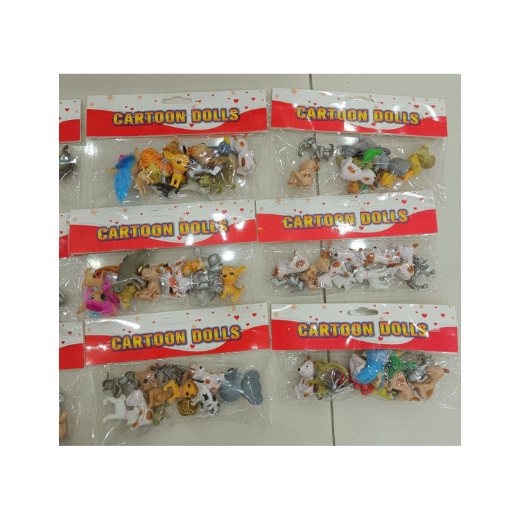 PVCDE 12 PCS  MİNİ SEVİMLİ HAYVAN FİGÜRLERİ