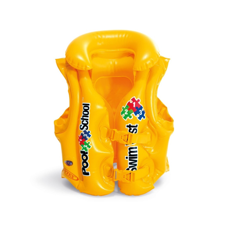 Intex Yakalı Sarı Yelek 50x47 cm (3-6 Yaş)