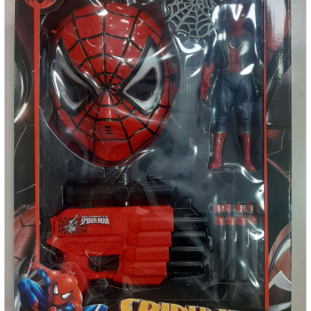 KUT.SPİDERMAN +MASKE+NERF SİLAH 3'LÜ SET KUT.SPİDERMAN +MASKE+NERF SİLAH 3'LÜ SET