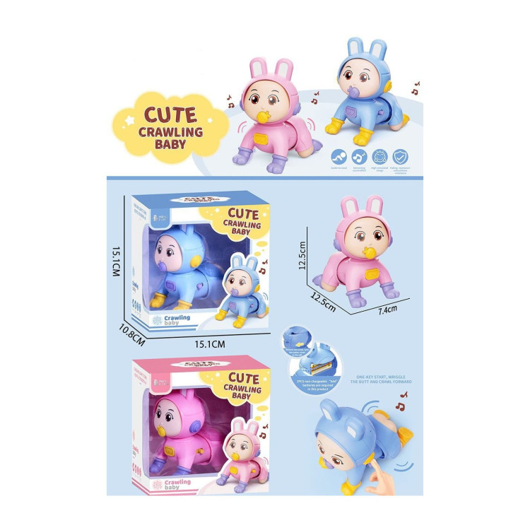 KUT.PİLLİ MÜZİKLİ IŞIKLI EMEKLEYEN BEBEK