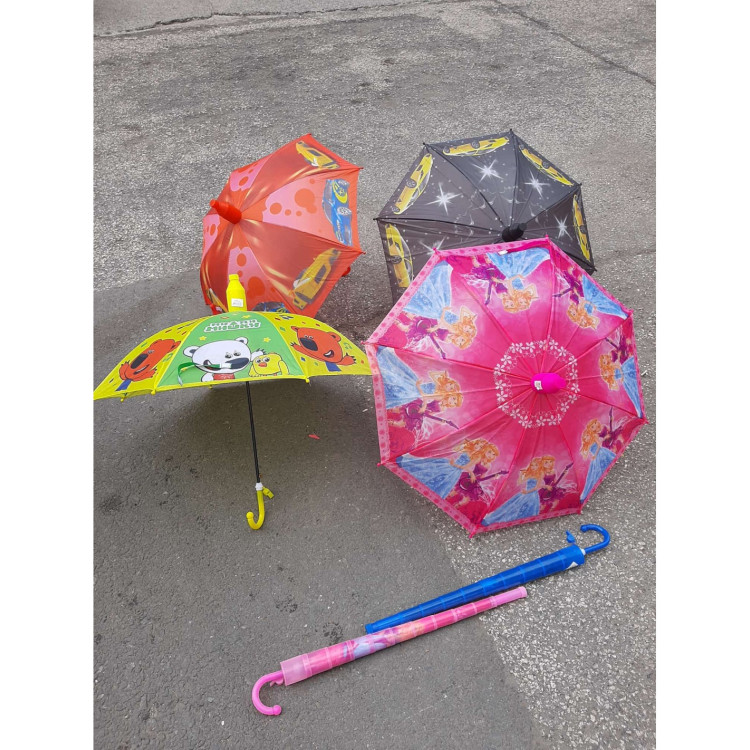 BARDAKLI KUMAŞ ÇOÇUK ŞEMSİYESİ UZUN BOY  8 TELLİ DÜDÜKLÜ