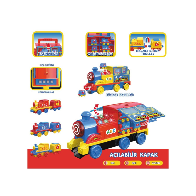 KUT.Işıklı Müzikli İnteraktif Tren FONKSİYONLU