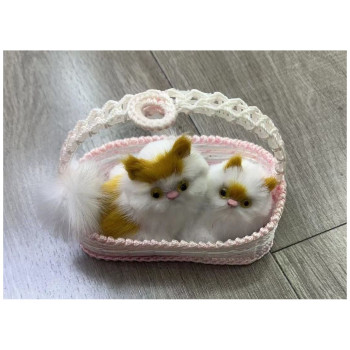 PVC'DE SESLİ SEPETLİ 2'Lİ KEDİ 15cm PVC'DE SESLİ SEPETLİ 2'Lİ KEDİ 15cm