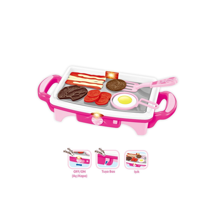 KUT.Işıklı sesli Aksesuarlı Teppanyaki Izgara