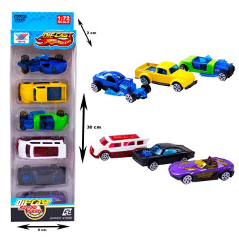 KUT. 6'LI METAL MODEL ARABALAR 7CM KUT. 6'LI METAL MODEL ARABALAR 7CM