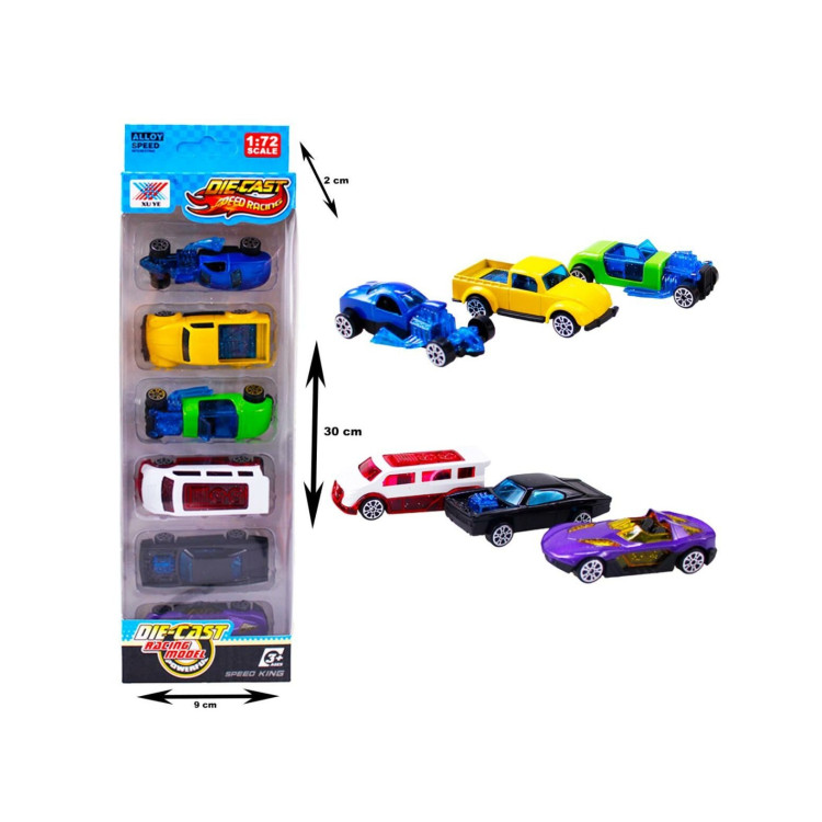 KUT. 6LI METAL MODEL ARABALAR 7CM