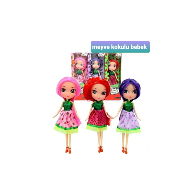 KUT.MEYVE KOKULU BARBİE BEBEK 25CM