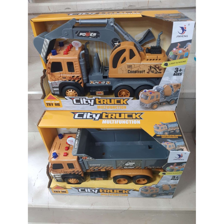 KUT.SÜRTMELİ DÜĞME SESLİ IŞIKLI İŞ MAKİNALARI 30cm