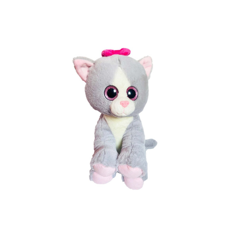 30CM PARLAK PELUŞ KEDİ