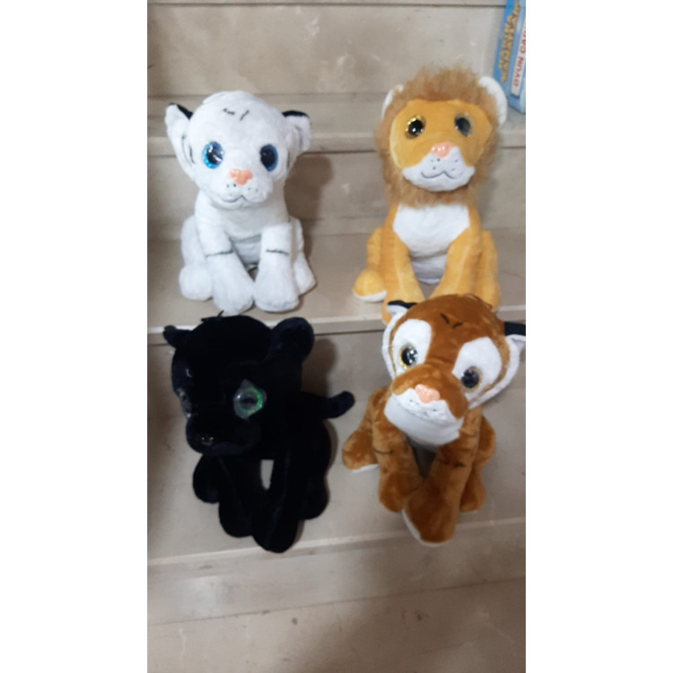 35 Cm Peluş iri gözlü Yabani Hayvanlar