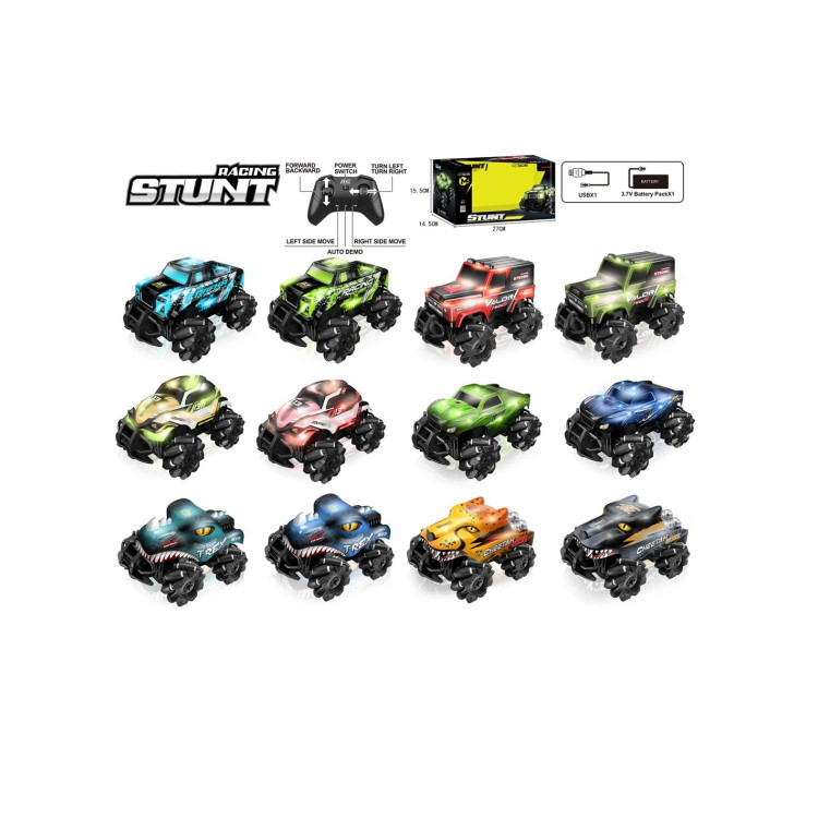 KUT.U/K Şarjlı Stunt 4X4 Işıklı Araba YAN YAN GİDEN FONKSİYONLU