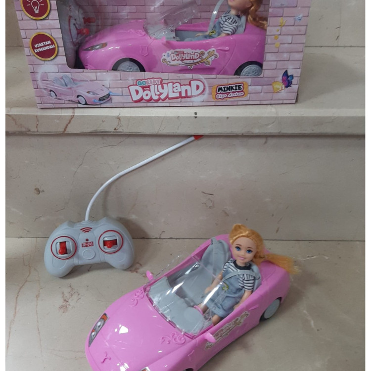 KUT.U/K PİLLİ 4 FONK. BARBİE ARABASI BEBEKLİ IŞIKLI