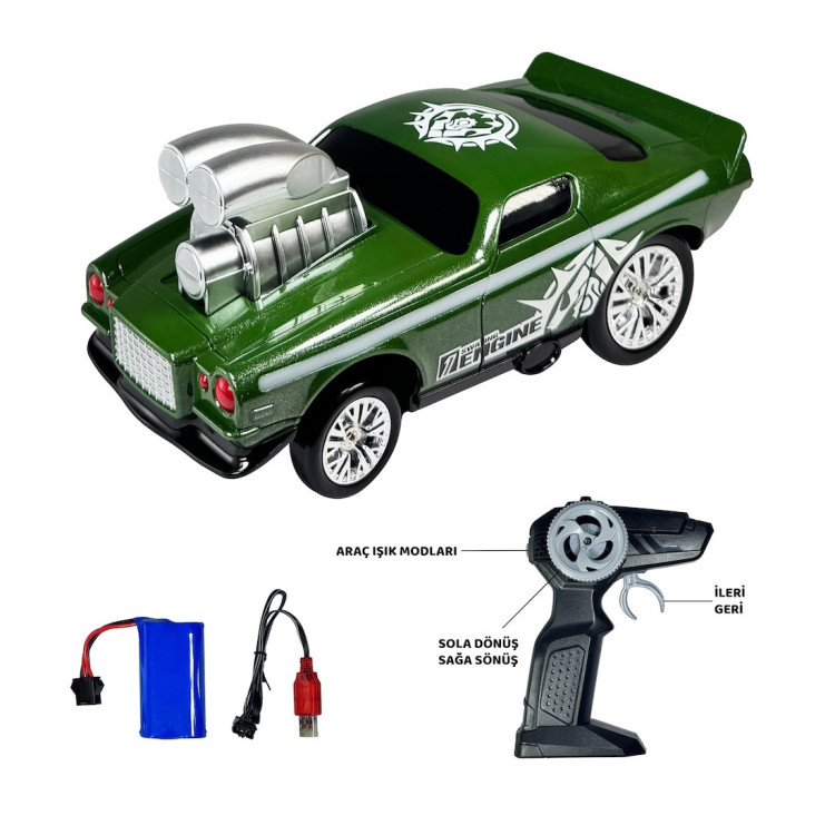 KUT.U/K Şarjlı Işıklı 2.4G Crazon (Çılgın) Renkli Drift Araba
