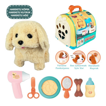 Taşıma Çantalı Hareketli Pilli Köpek Set (Pet Shop) Taşıma Çantalı Hareketli Pilli Köpek Set (Pet Shop)