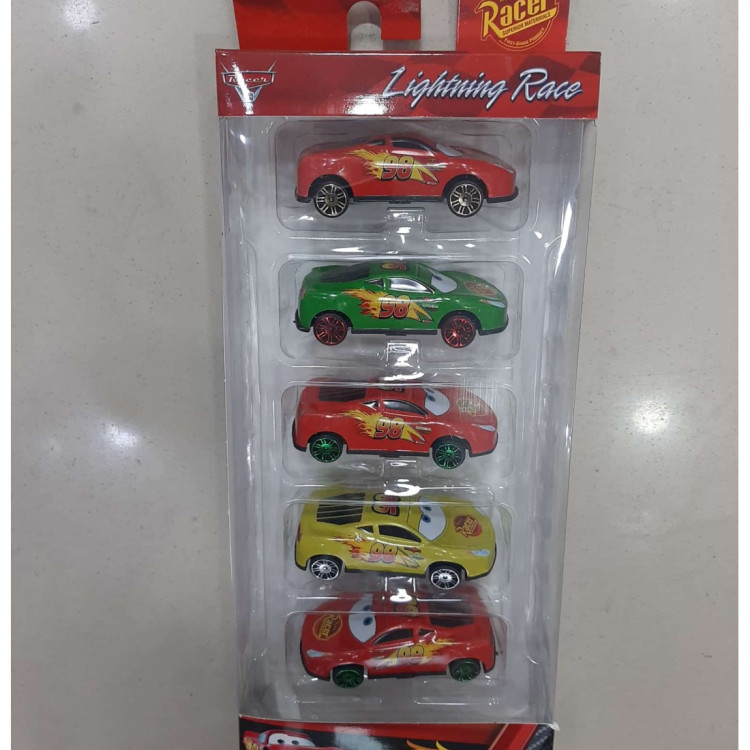 KUT.5 Lİ METAL ŞİMŞEK ARABA SET 8CM