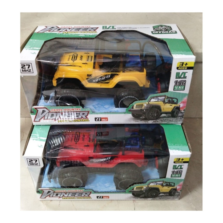 KUT.U/K ŞARJLI DUMAN ATAN ÜSTÜ AÇIK JEEP 1:16