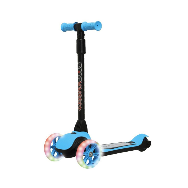 CORTIX MAVİ 3 TEKER IŞIKLI KATLANIR DİREKSİYON SCOOTER
