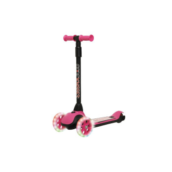 CORTIX PEMBE 3 TEKER IŞIKLI KATLANIR DİREKSİYON SCOOTER