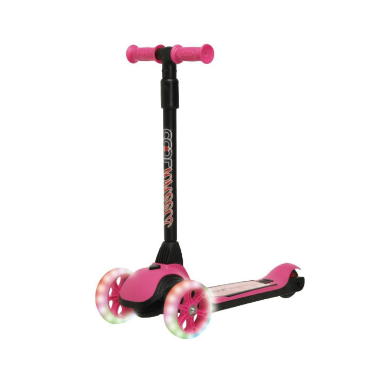 CORTIX PEMBE 3 TEKER IŞIKLI KATLANIR DİREKSİYON SCOOTER