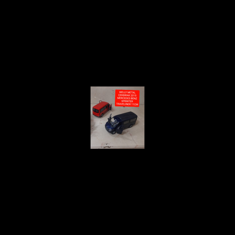 WELLY METAL ÇEKBIRAK 2015 MERCEDES SPRINTER TRAVELİNER11CM KAPILARI AÇILIR