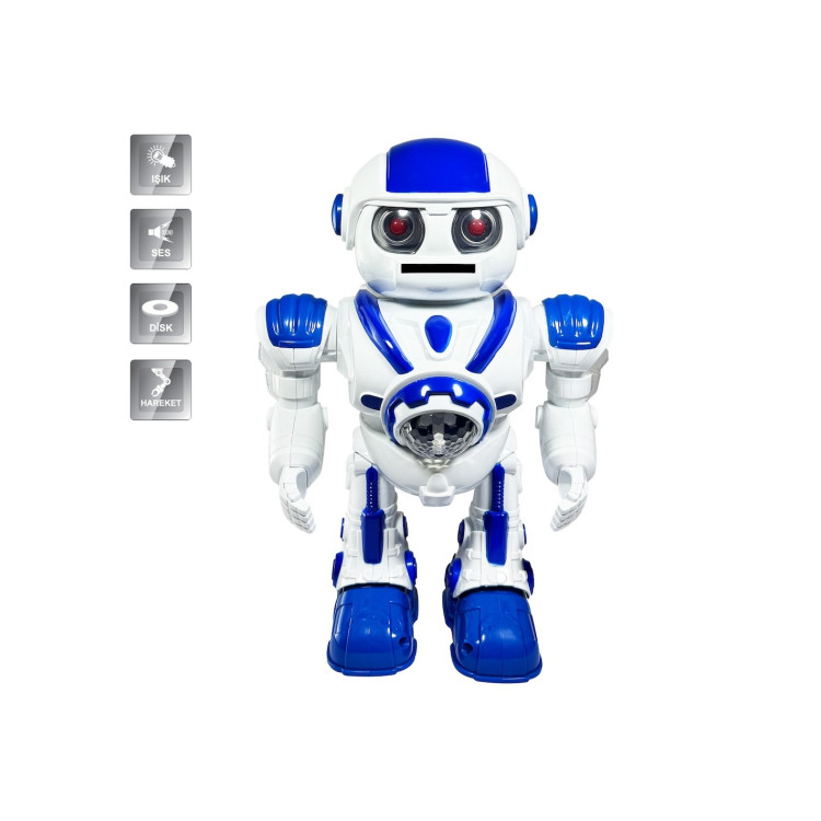 KUT.Pilli Robot Disk Atan Uzay Savaşçısı ışıklı müzikli