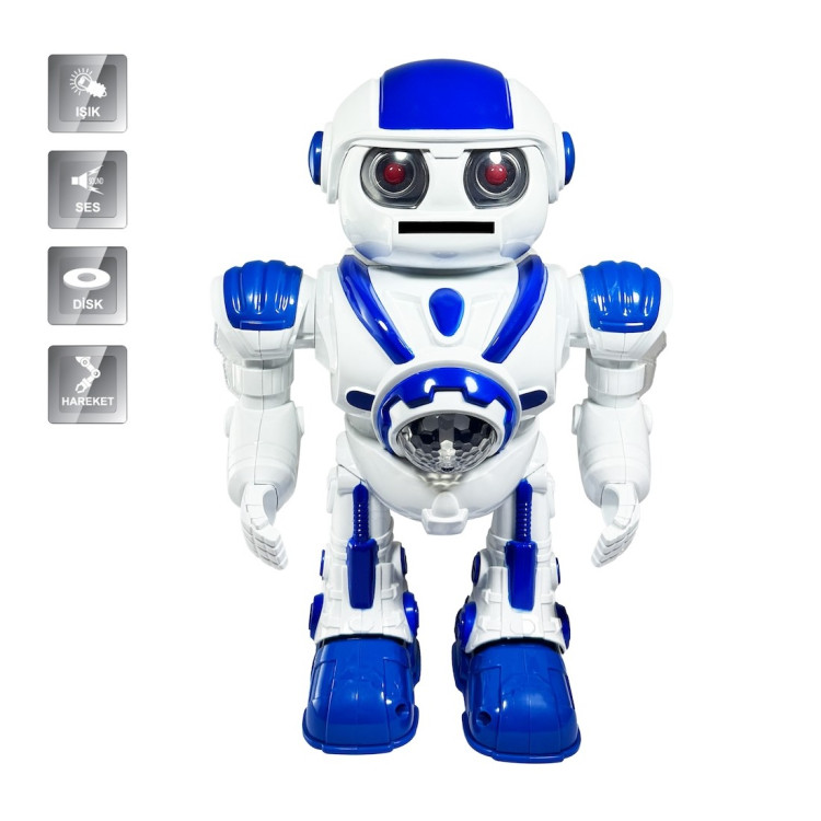 KUT.Pilli Robot Disk Atan Uzay Savaşçısı ışıklı müzikli