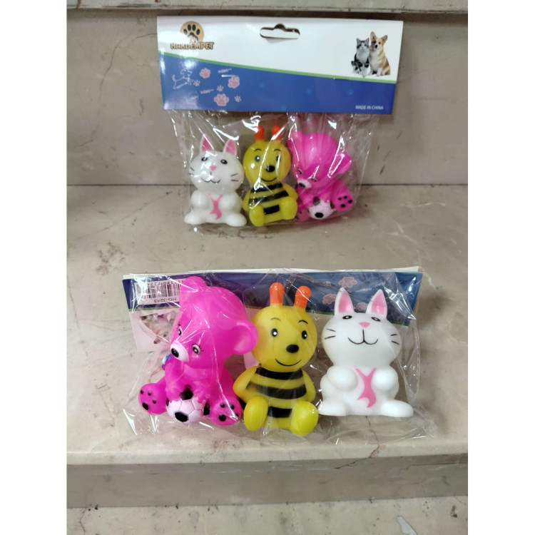 PVC DE 3LÜ HAYVAN VİNİL VİKVİKLİ