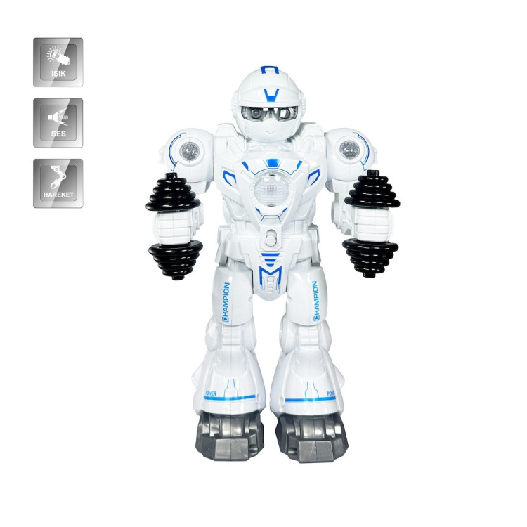 KUT.Pilli Atletik Sporcu Robot Işıklı ve Müzikli Hareketli