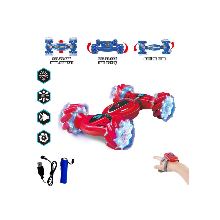 KUT. Şarjlı Saat Bilekten Kontrollü Işıklı Ve Müzikli 2.4G