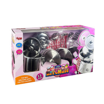 KUT.11 Parça Çelik Tencere Tava Seti KUT.11 Parça Çelik Tencere Tava Seti