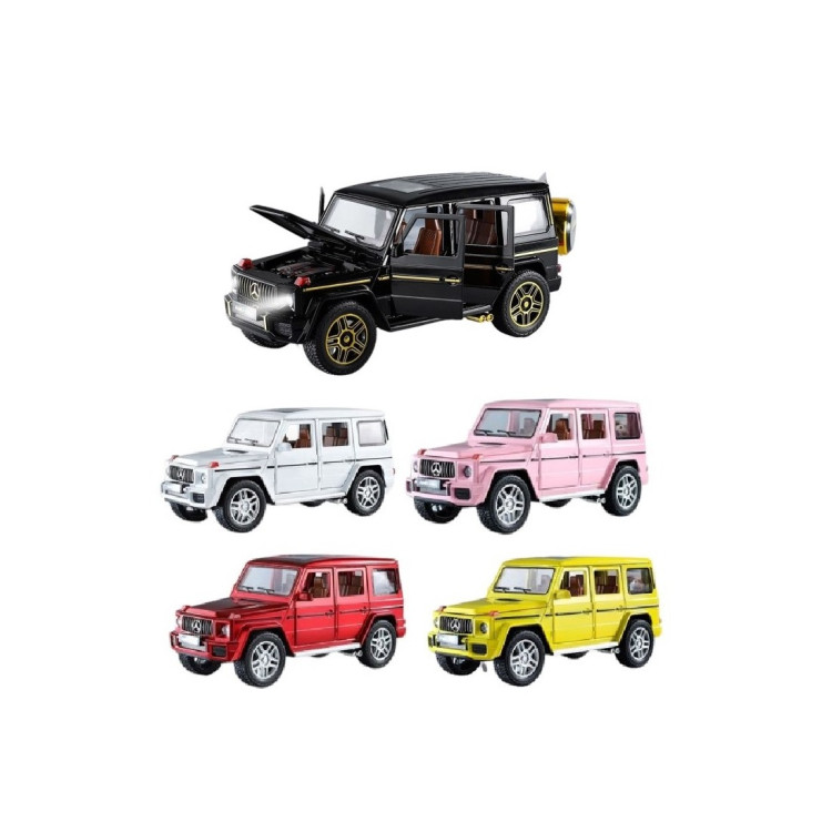 METAL Çek Bırak 1:24 Sesli Işıklı Jeep (5 Renk) Mr