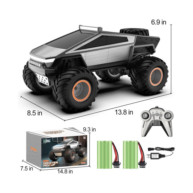 KUT.U/K ŞARJLI METAL KAPLAMA CANAVAR JEEP 1:12