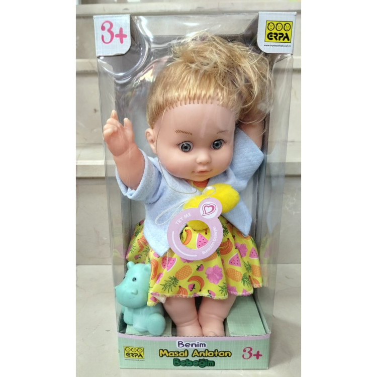 KUT.KONUŞAN MELİS ET BEBEK  hayvancıklı 30 CM