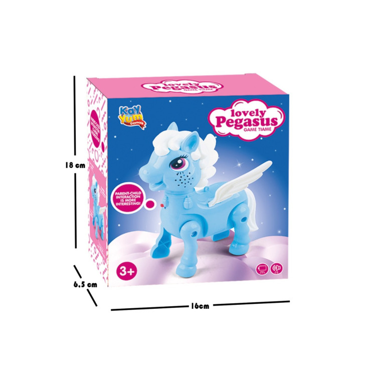 KUT. PİLLİ MAVİ PONY AT YÜRÜYEN SESLİ IŞIKLI