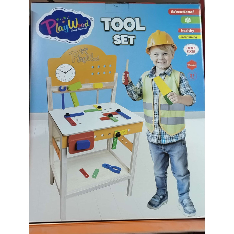 KUT.AHŞAP TAMİR SETİ TEZGAHLI 31 parça