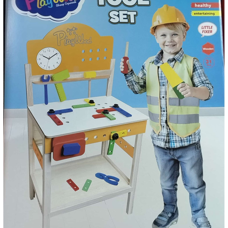 KUT.AHŞAP TAMİR SETİ TEZGAHLI 31 parça