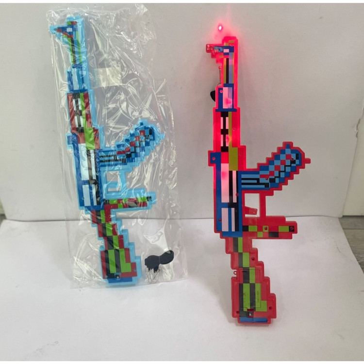 PVC DE MYCRAFT SİLAH PİLLİ SESLİ IŞIKLI LAZERLİ 45CM