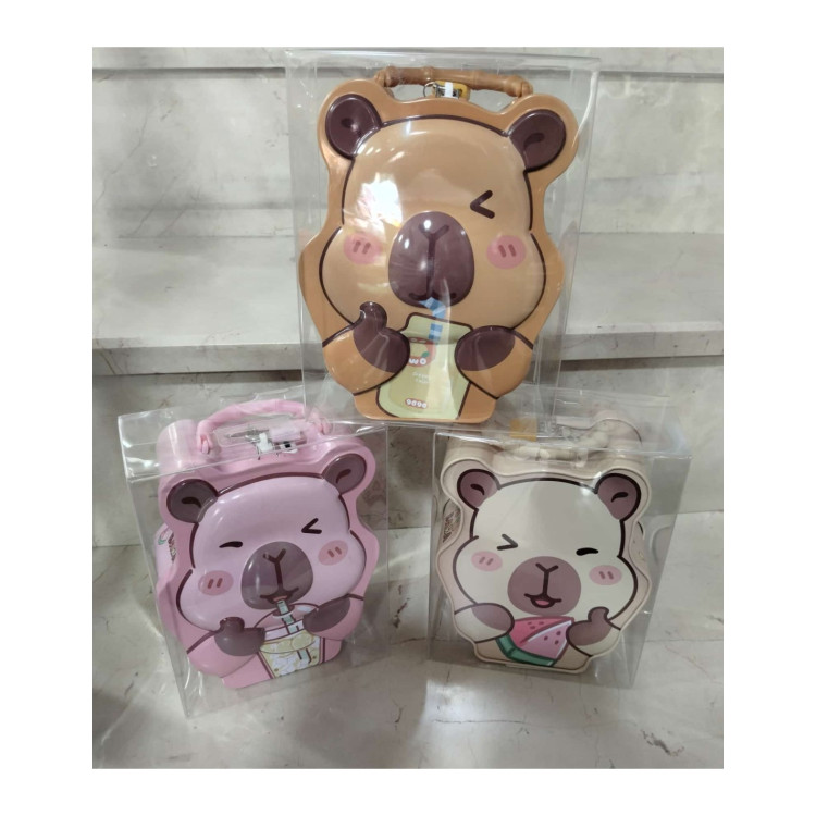 VAK.METAL KİLİTLİ AYICIKLI KUMBARA 20*15CM