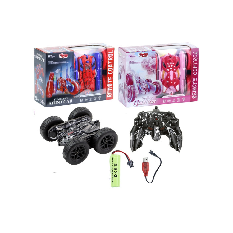 KUT.U/K ŞARJLI Çift Yönlü Renkli Akrobat Araba KARAKTERLİ