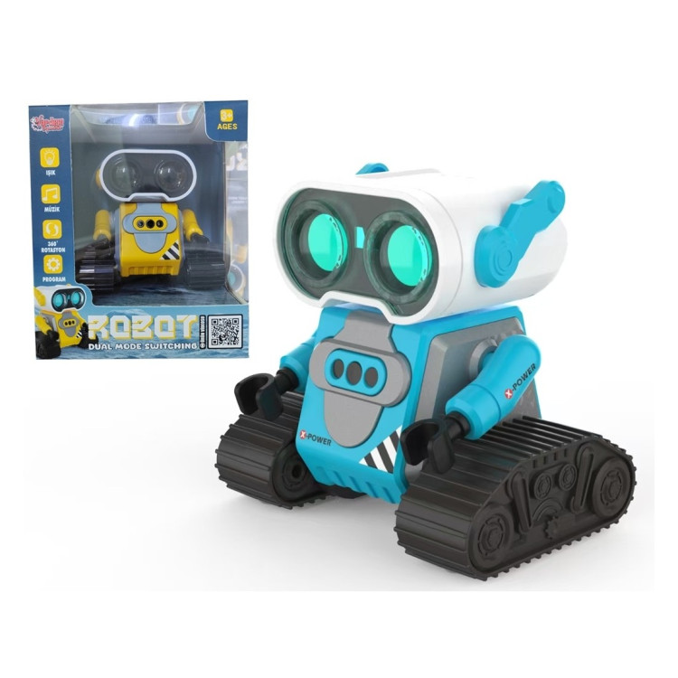 KUT.U/K ŞARJLI Robot-Araba (Mavi-Sarı)