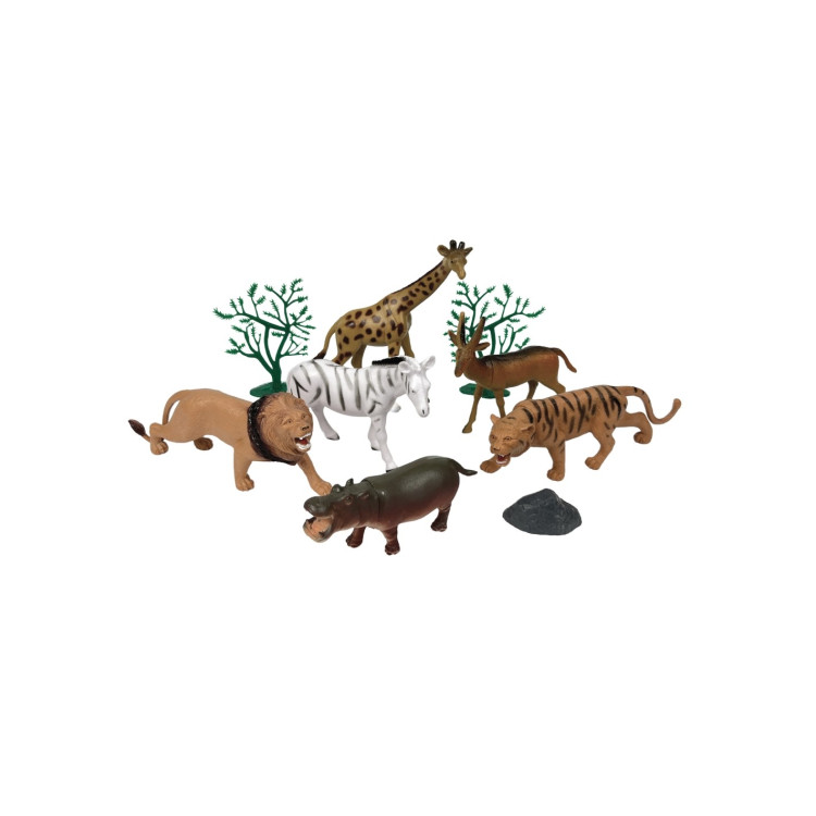 PVCDE 9 PCS Çiftlik, Vahşi, Dinozor Hayvan Set